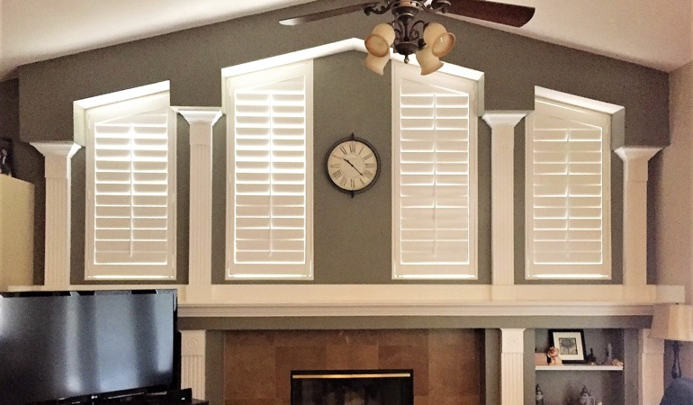 Polywood Shutters in Family Room in Tampa